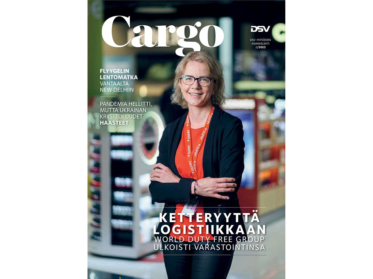 Cargo, DSV_yhtiöiden asiakaslehti 2/2022, kansikuva.
